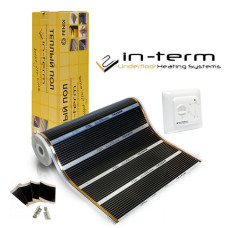 Інфрачервона тепла підлога In-Therm + терморегулятор.  220вт/мкв (Ширина 50 см). Комплект