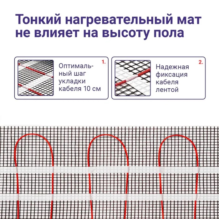 Нагревательный мат Ryxon + терморегулятор