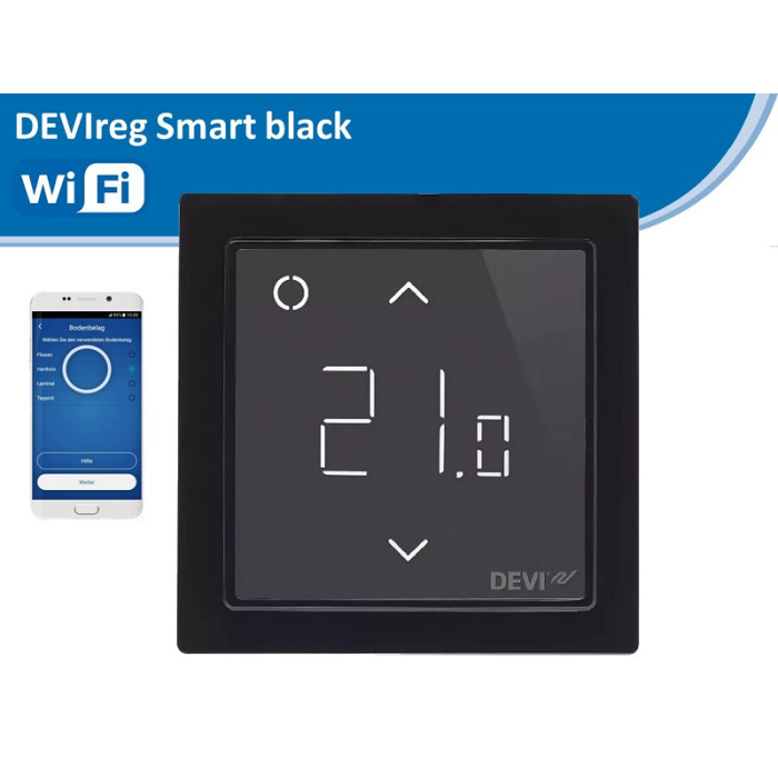 Wi-FI Терморегулятор Devireg Smart (Black)