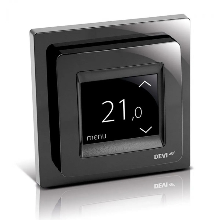 Програмований Терморегулятор DeviReg Touch Чорний