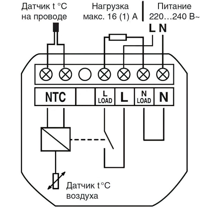 Програмований Терморегулятор DeviReg Touch Ivory
