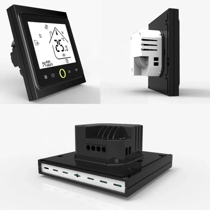 Чорний програмований Терморегулятор In-Therm PWT-002 Wi-Fi