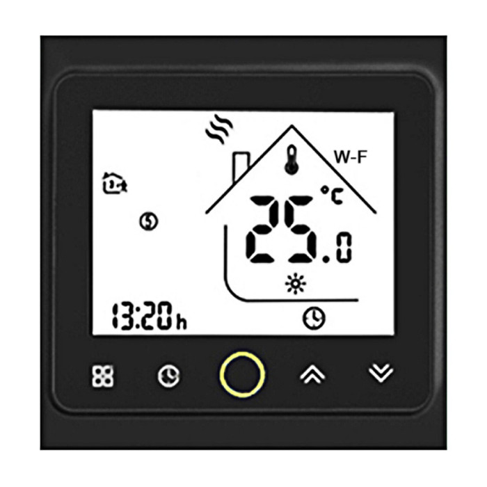 Чорний програмований Терморегулятор In-Therm PWT-002 Wi-Fi