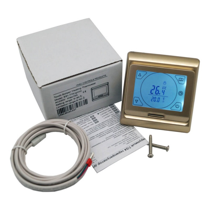 Сенсорний Терморегулятор RTC E91.716 Gold