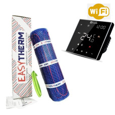 Комплект теплої підлоги Нагрівальний мат Easytherm EM + Wifi Терморегулятор Castle АС 602 Н