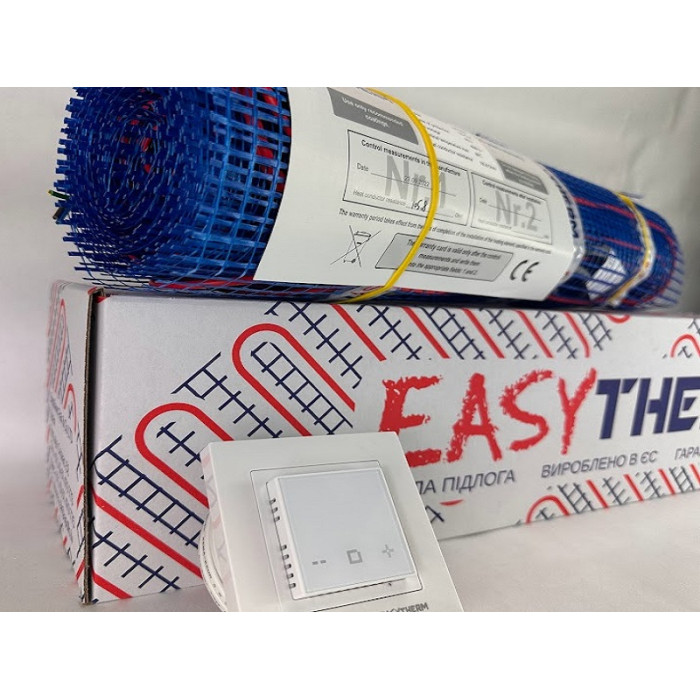 Комплект теплої підлоги Нагрівальний мат Easytherm EM + Wifi Терморегулятор Castle АС 602 Н