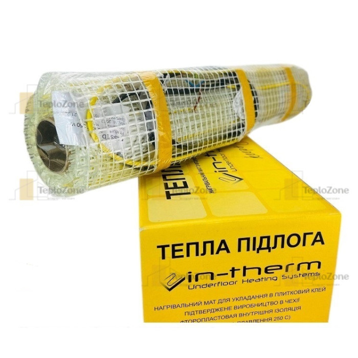 Мат для теплої підлоги під плитку In-Therm (Чехія)