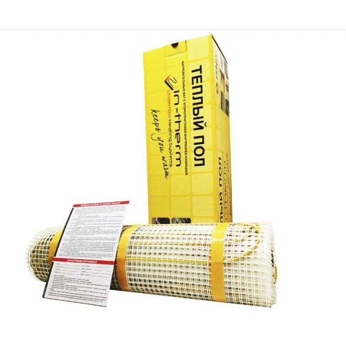 Мат для теплої підлоги під плитку In-Therm (Чехія)